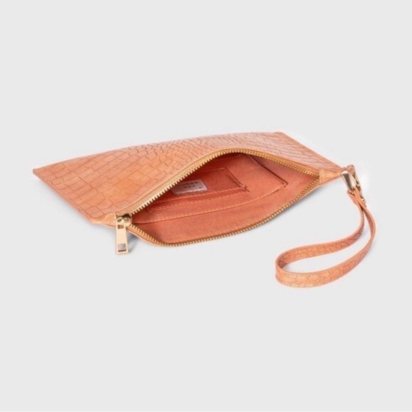 A New Day Alligator Print Coral Wristlet - Picture 2 of 2